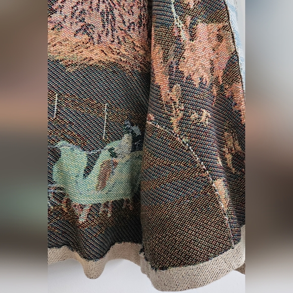 Vintage Arts Unlimited Sportswear Winter Scenic Tapestry 100% Cotton Jacket XXL - Picture 8 of 14